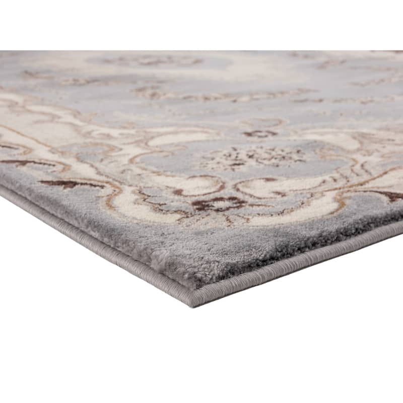 Tabriz Collection Grey/Beige Area Rug