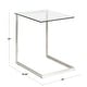 preview thumbnail 4 of 13, Porch & Den Birchshire Stainless Steel/ Glass End Table