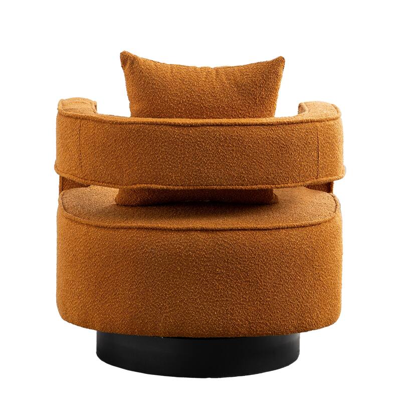 Accent Open Back Chair Modern Comfy Sofa Chair With Base, Club Chair Leisure Arm Chair For Lounge