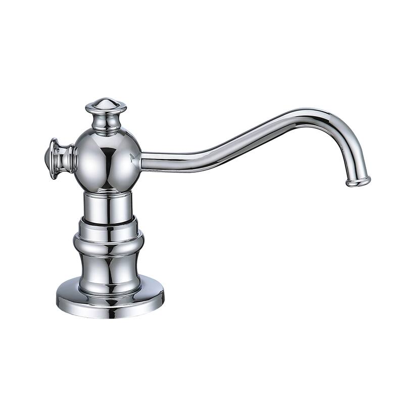 Whitehaus 5" Deck Mount Solid Brass Kitchen Soap And Lotion Dispenser - Polished Chrome