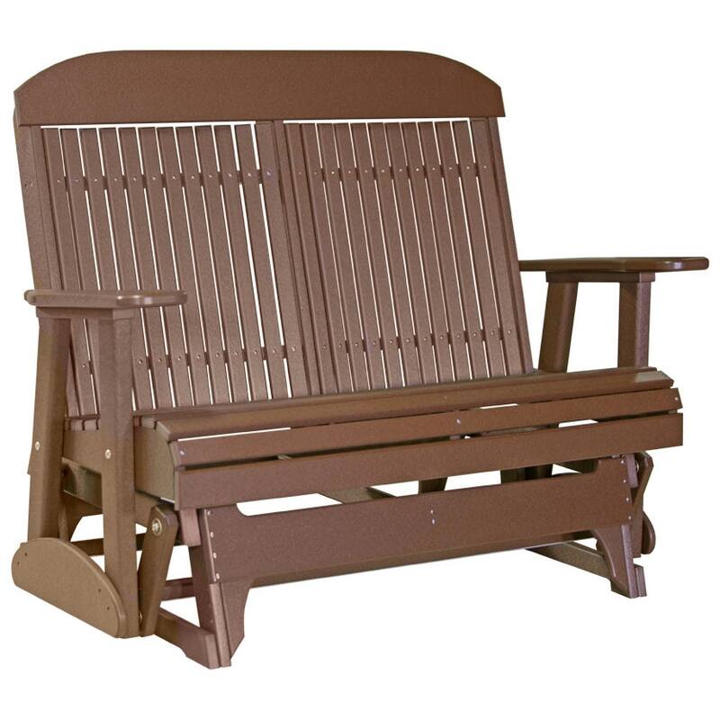 Outdoor All-Weather Poly Lumber Classic Glider - 4' - Chestnut Brown