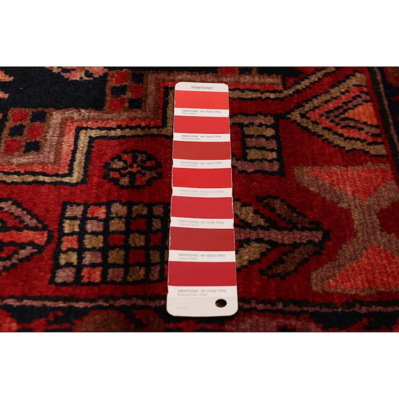 ECARPETGALLERY Hand-knotted Andelz Red Wool Rug - 3'6 x 4'10