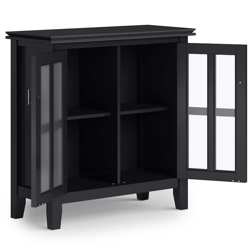 WYNDENHALL Stratford SOLID WOOD 30 inch Wide Low Storage Cabinet - 30"w x 14"d x 31" h