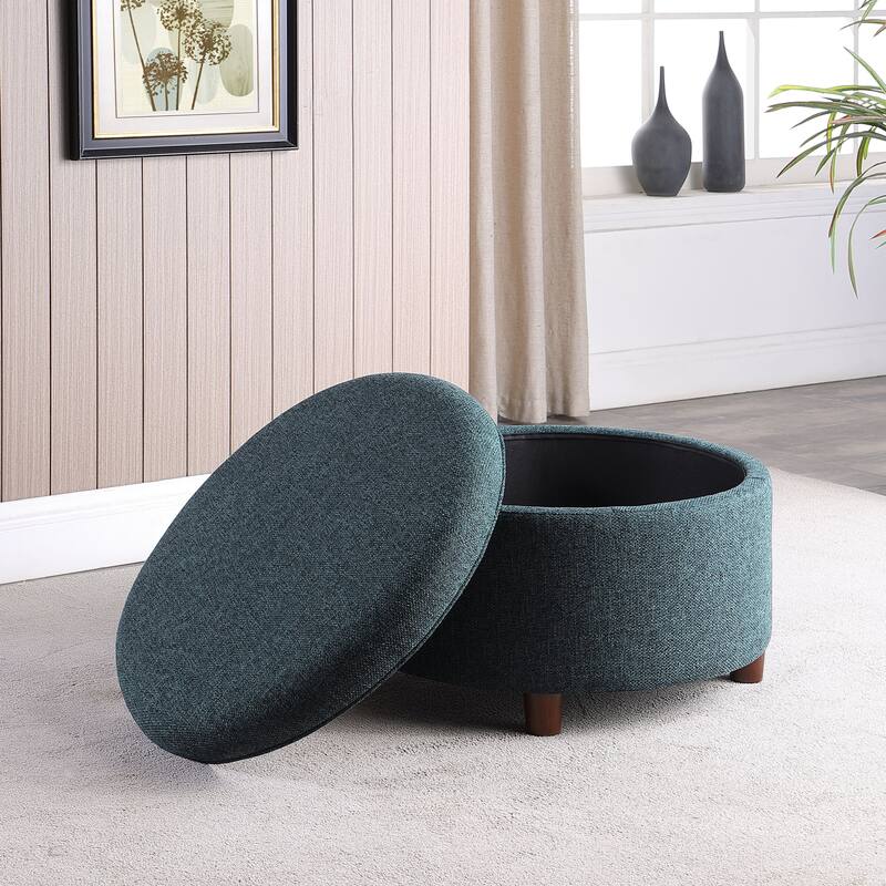 HomePop Round Storage Ottoman
