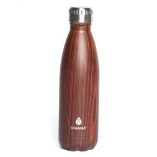 Manna 18031-TV Double Wall Stainless Steel Vacuum Bottle, Wood Grain ...