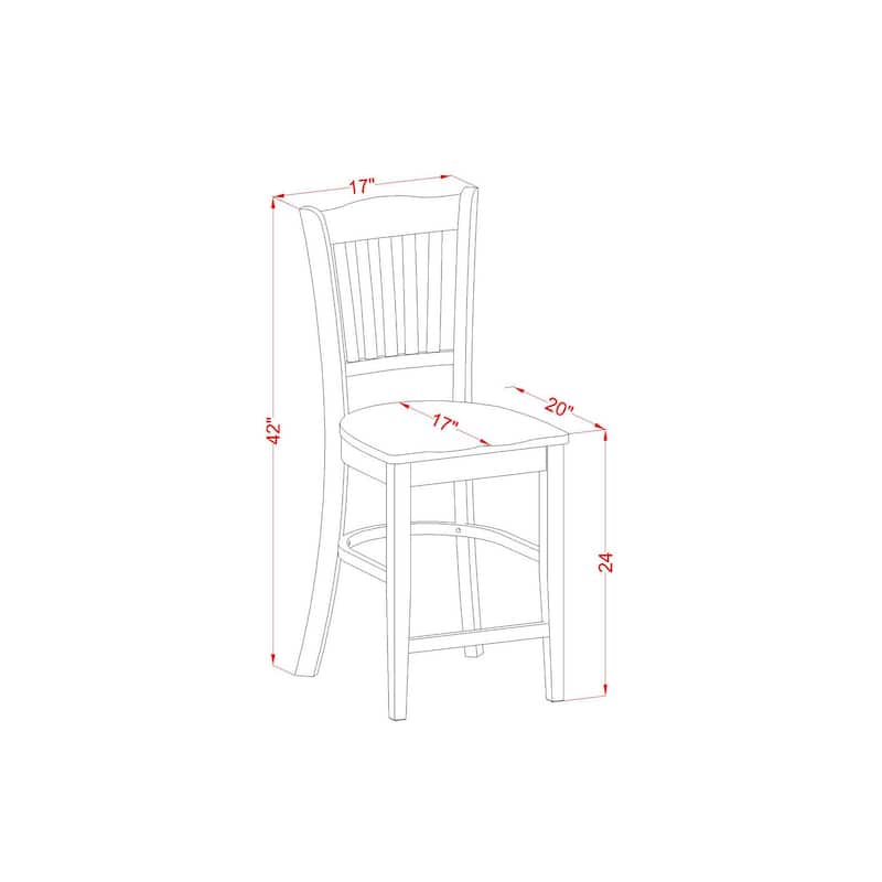 Counter Height Dining Set - 3 Piece Table & Chairs - Modern Kitchen Set - 30 Inch Round Table