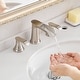 preview thumbnail 12 of 33, Double Handle Three-Hole Bath Waterfall Faucet with Drain