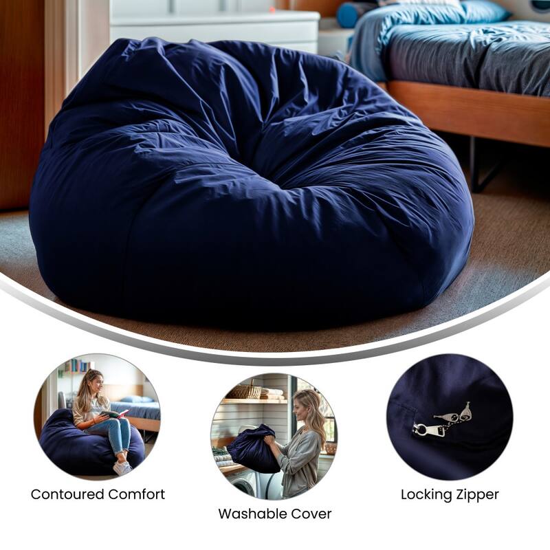 Oversized Refillable Bean Bag Chair for Kids and Adults
