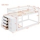 preview thumbnail 3 of 49, Twin over Twin Bunk Bed with Storage and Ladder, White