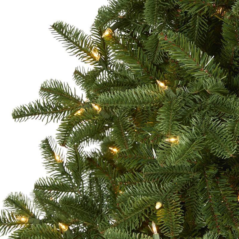 7’ Pre-Lit South Carolina Spruce Artificial Christmas Tree, Clear LED Lights - 7 Foot