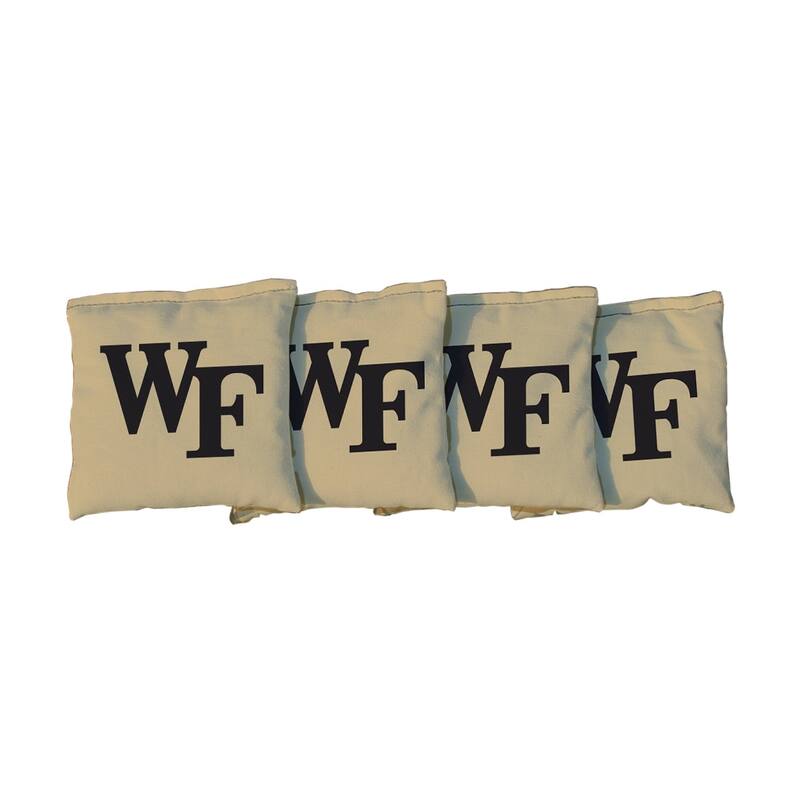 Wake Forest Demon Deacons Gold Cornhole Bags - Corn Filled