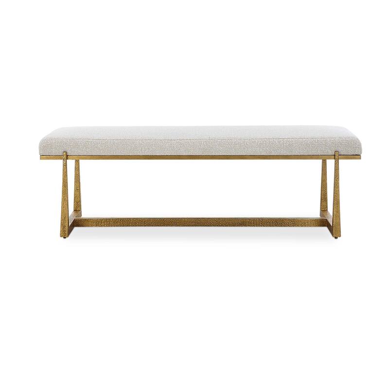 Uttermost Midas Antique Gold Bench