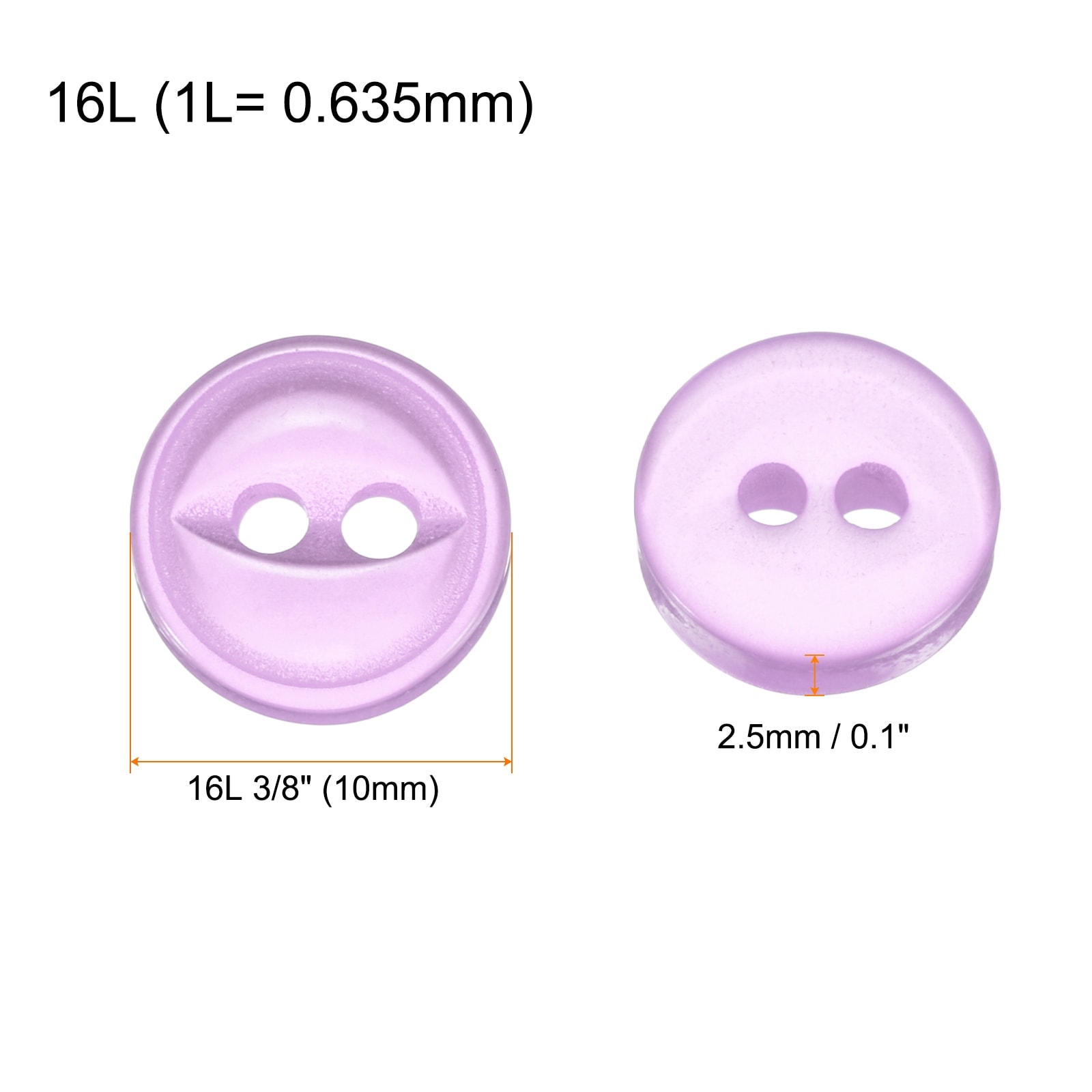 Round Sewing Buttons Resin 2-Hole Fish Eye Craft Replacement Button for Craft Pants Dress Skirt Clothing Buttons