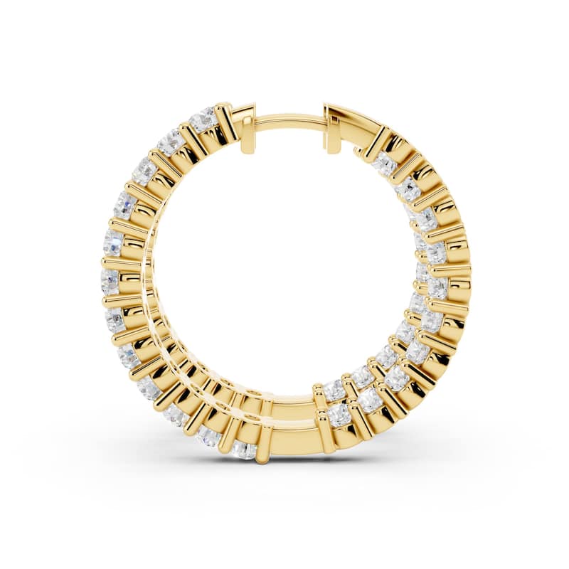 Vault Classics 4.00ct TW Natural Diamond Hoop Earrings (I VS2)