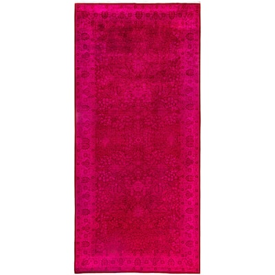 Overdyed One-of-a-Kind Hand-Knotted Area Rug - Pink - 4' 9" x 10' 2"