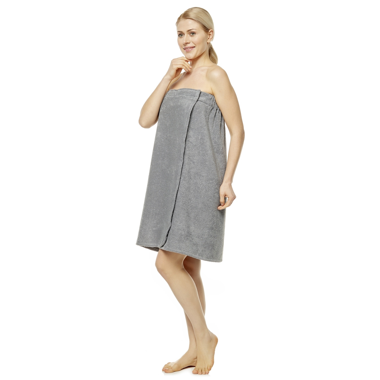 TopTie Women's Cotton Terry Spa Shower Bath Towel Wrap Assorted Color 