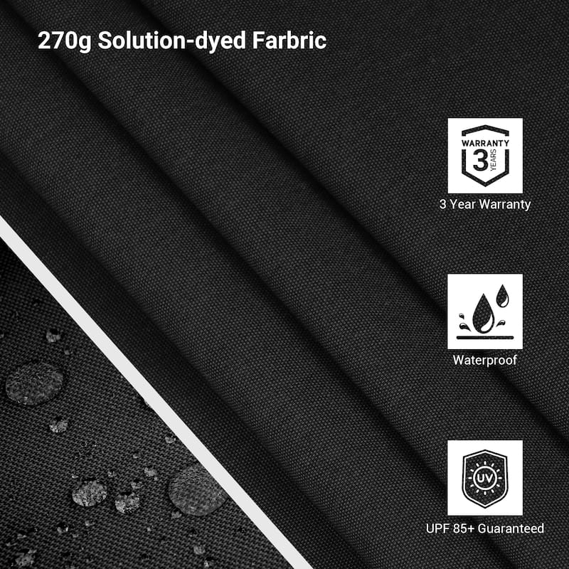 BONOSUKI Outdoor 11Ft UV Protection Patio Cantilever Umbrella w/Base
