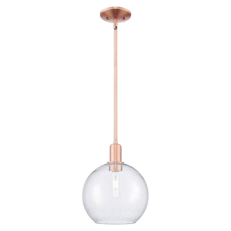 Innovations Lighting Endless Possibilities Arcadia - Athens - 1 Light 10" Stem Hung Mini Pendant - Antique Copper/Seedy
