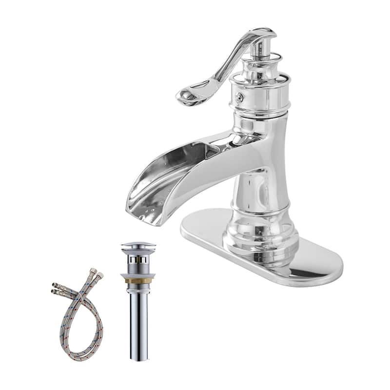 Single Hole Bathroom Faucet in Chrome Finish