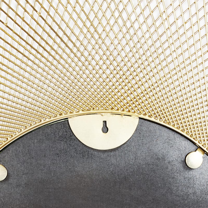 Metal Starburst Wall Mirror - Gold - Roche River Decor
