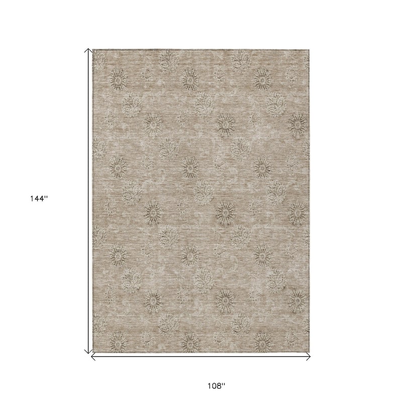HomeRoots Floral Transitional Rectangle Outdoor Rug
