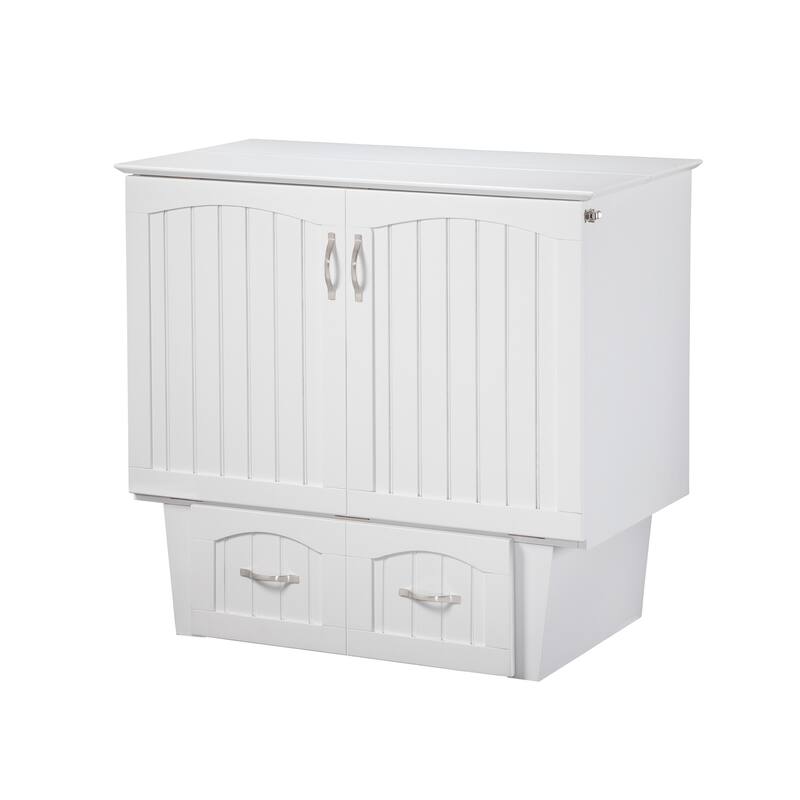 Murphy Bed Chest - Storage Drawer & USB Charger - Space Saving Furniture