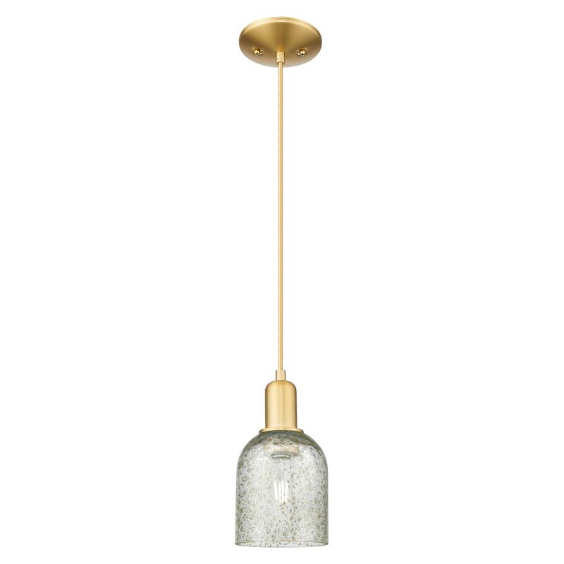 Innovations Lighting Endless Possibilities Arcadia - Caledonia - 1 Light 5" Cord Hung Mini Pendant - Satin Gold/Mica