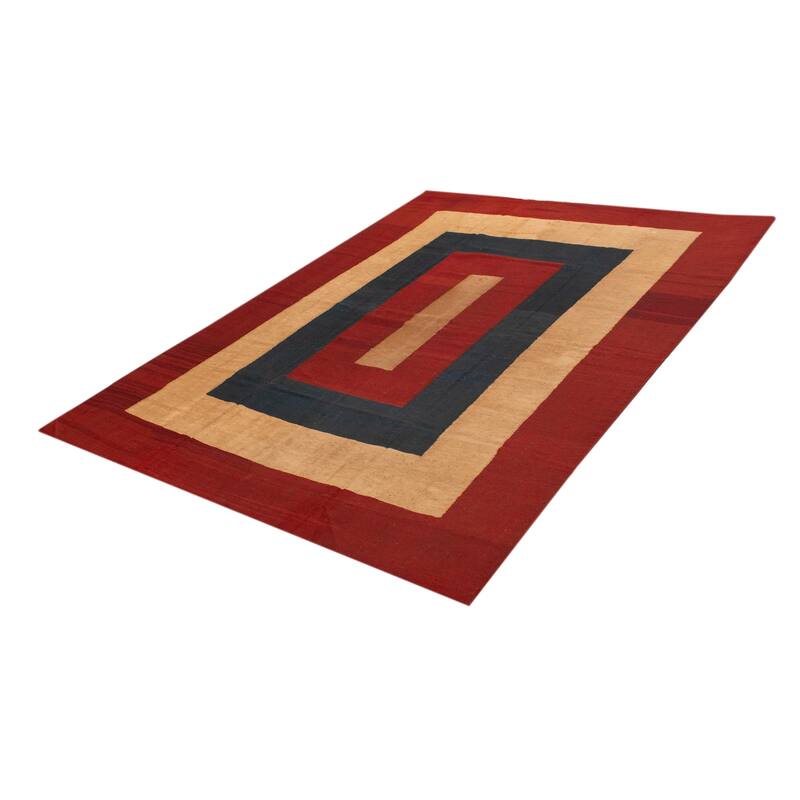 ECARPETGALLERY Flat-Weave Ankara FW Red Wool Kilim - 8'8 x 11'10