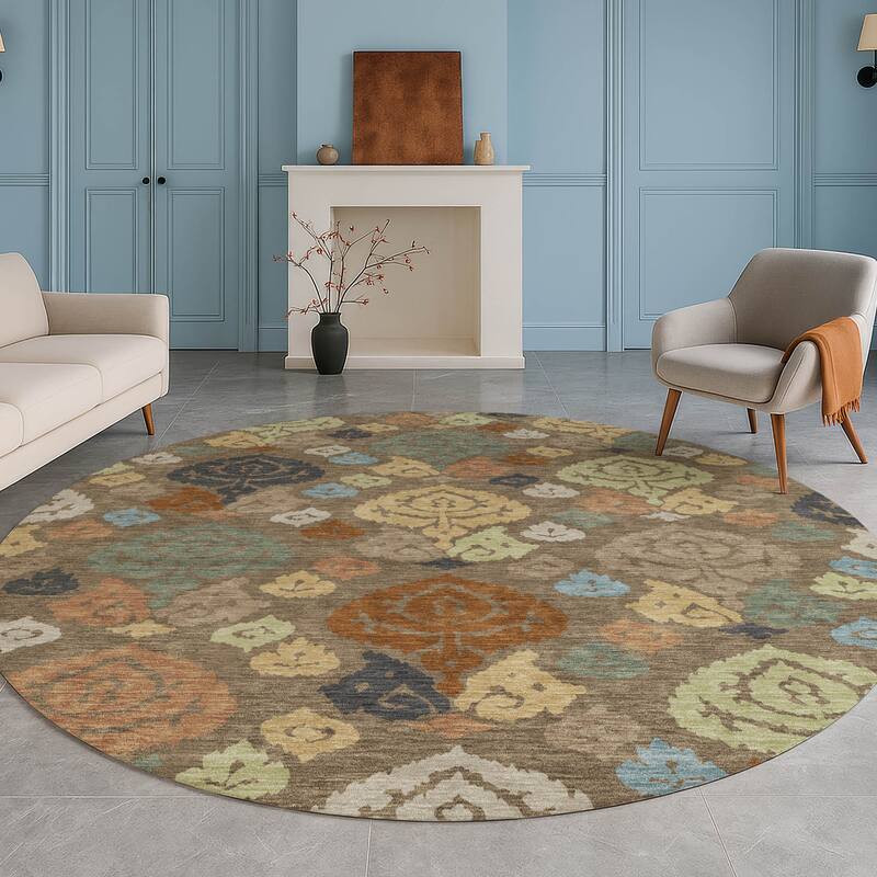 Machine Washable Indoor/ Outdoor Casual Zona Chantille Rug