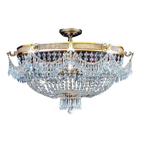 Artistry Lighting, Empire Collection Flush Mount Crystal Chandelier