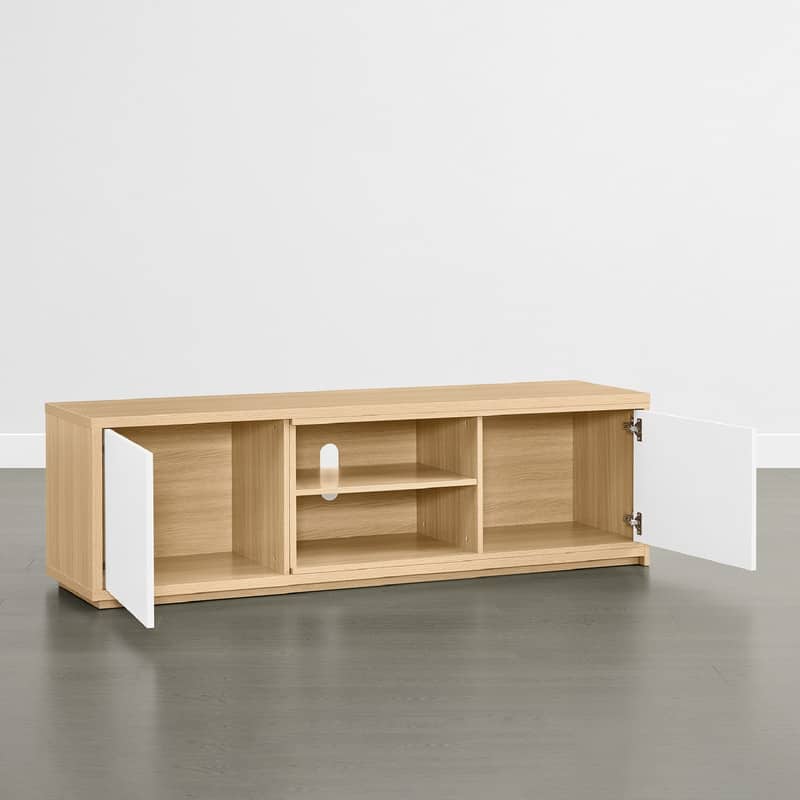 Spruce & Spring 62''-86'' Expandable TV Stand Media Console Entertainment Center