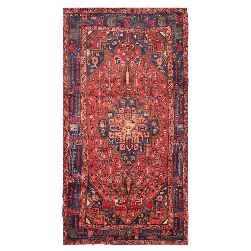 ECARPETGALLERY Hand-knotted Anatolian Red Wool Rug - 5'0 x 9'7