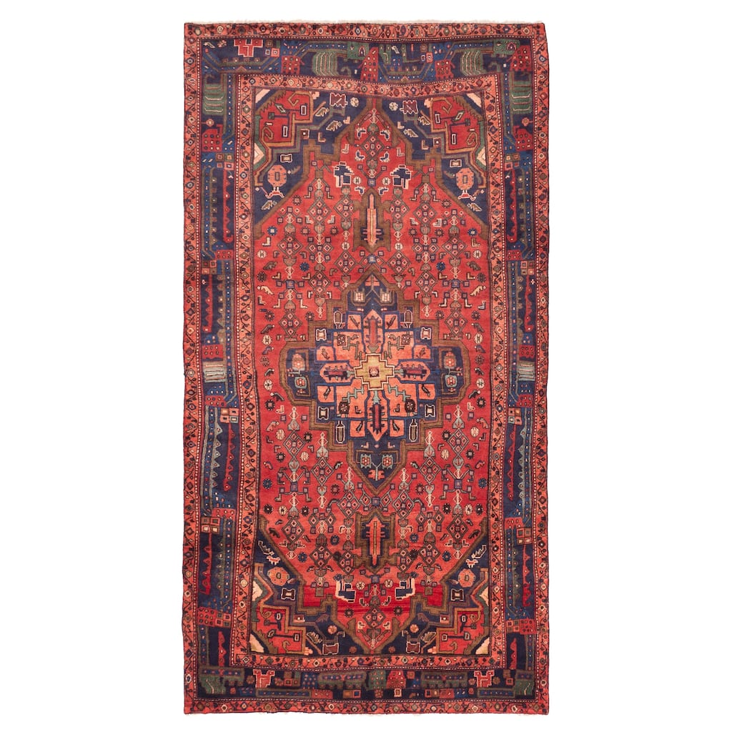 ECARPETGALLERY Hand-knotted Anatolian Red Wool Rug - 5'0 x 9'7