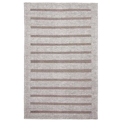 ECARPETGALLERY Braid weave Sienna Grey Wool Rug - 5'0 x 8'1