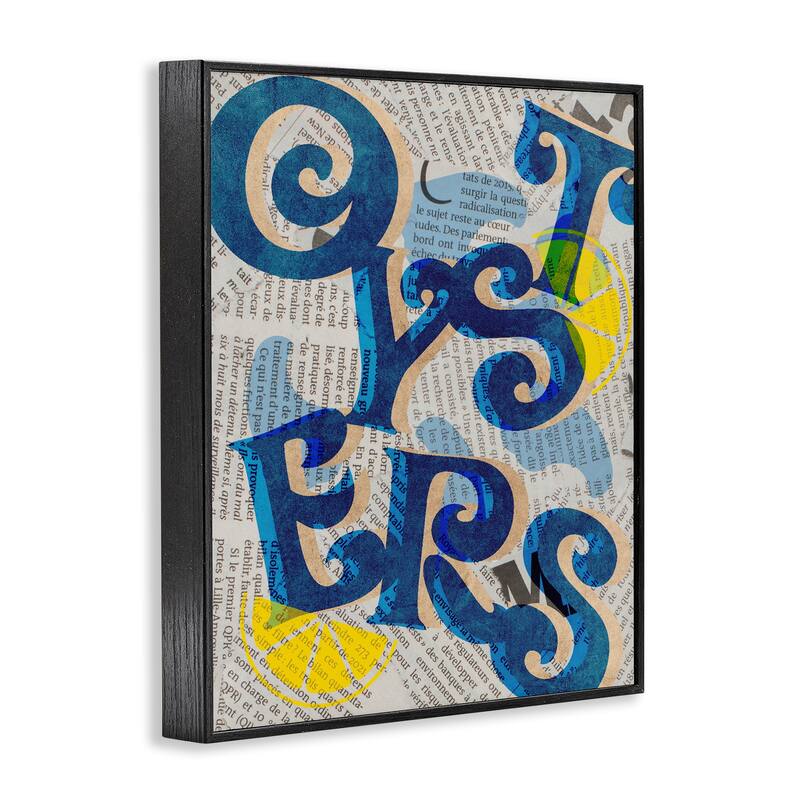 Stupell Classic Retro Oysters Framed Giclee Art Design By Lil' Rue