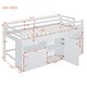 preview thumbnail 5 of 12, Twin Size Loft Bed with 4 Drawers, Underneath Cabinet, and Shelves for Space-Saving, White