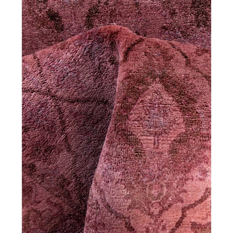 Overdyed One-of-a-Kind Hand-Knotted Area Rug - Pink - 2' 6" x 10' 3"