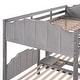 preview thumbnail 14 of 16, Full Over Twin & Twin Velvet Triple Bunk Bed with Drawers & Guardrails, Solid Wood Detachable Triple Bedframe for 3 Kids/Adults