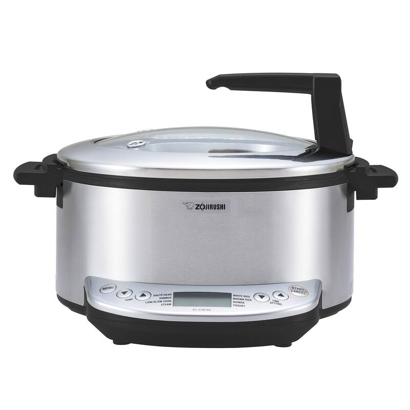 6 Quarts Multipurpose Cooker, Stainless Steel Low/Slow Cook, Steam