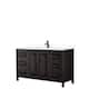 Option Dk Espresso, Black Trim, White Cultured Marble Top