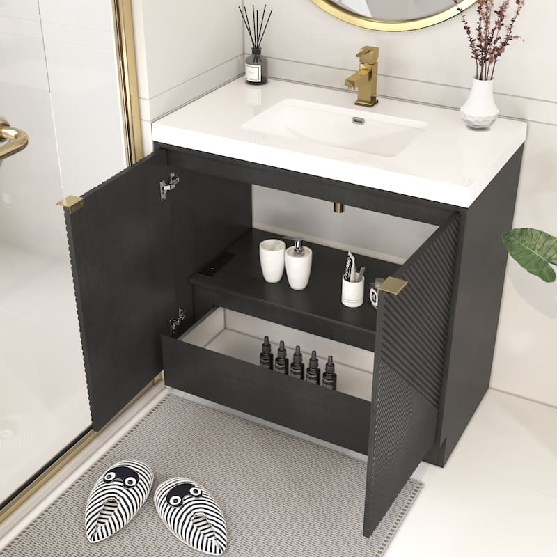 Milano 36" Freestanding Bathroom Vanity with Reinforced Acrylic Sink