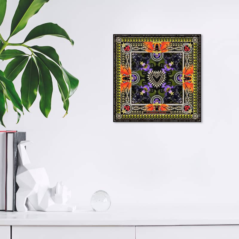 Wynwood Studio Canvas Fashion and Glam Grand Royal Fashion V Yellow and Light Yellow Glam Wall Art Canvas Print - 12 x 12