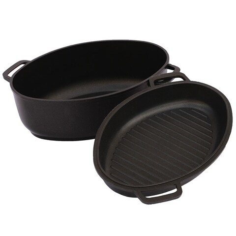 BIOL - 6.3-Quart Non-Stick Aluminium Roaster with Grilling Pan Lid