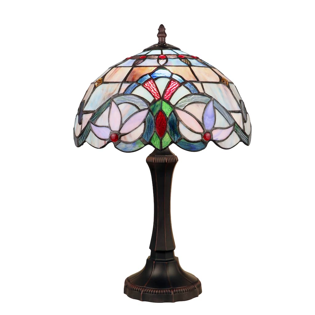 Tiffany Style Victorian Design 1-light Dark Bronze Table Lamp