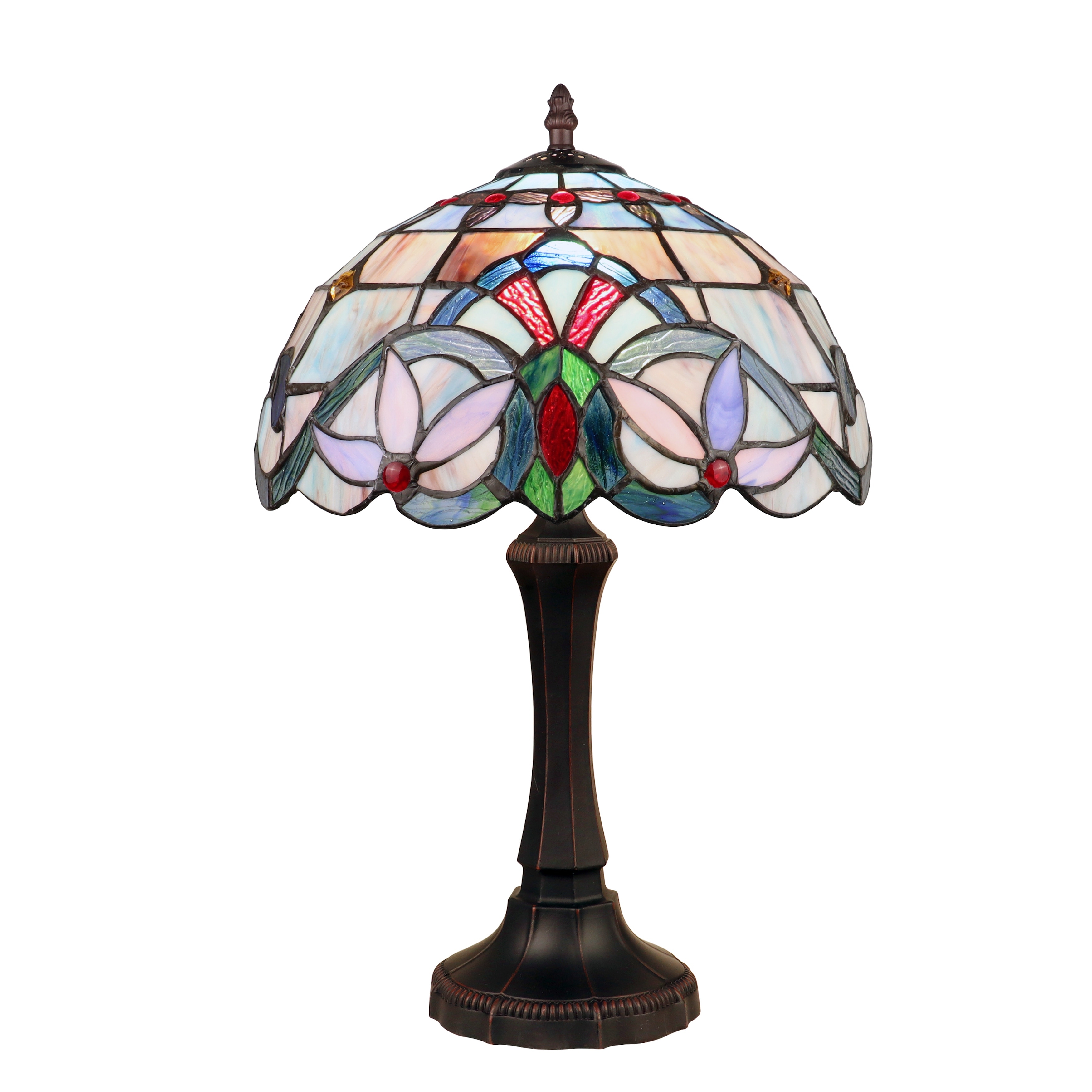 Tiffany Style Victorian Design 1-light Dark Bronze Table Lamp