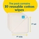 preview thumbnail 4 of 6, 10 Organic Cotton Wipes - White
