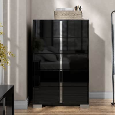 Furniture of America Erina Modern Glossy 5-Drawer Chest