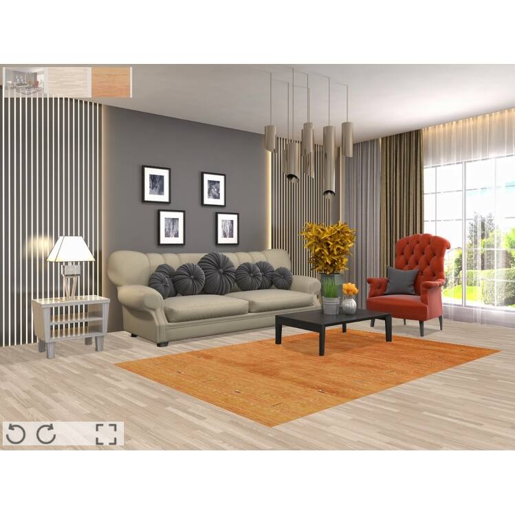 Hand Knotted Oriental 100% Wool Carpet Tribal Tribal Oranges & Rust Gabbeh Area Rug - 7' 8'' X 4' 11''