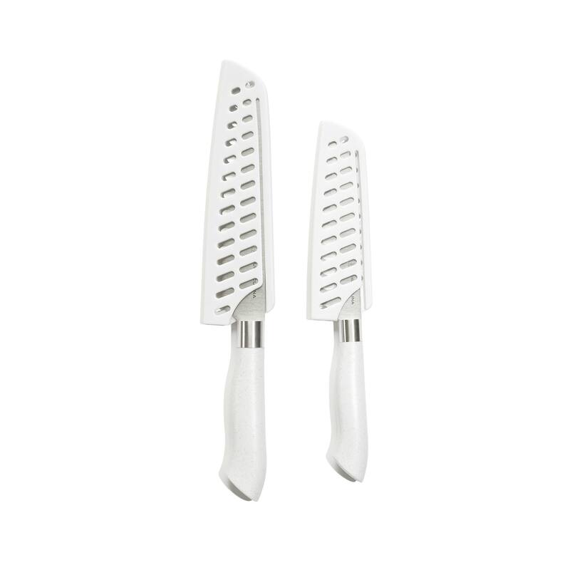 Dura Living EcoCut 2-Piece Santoku Knife Set , Eco-Friendly Handles with Blade Guards