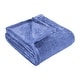 preview thumbnail 7 of 69, Superior Classic Solid Fleece Blanket Plush Medium Weight Full/Queen - Blue